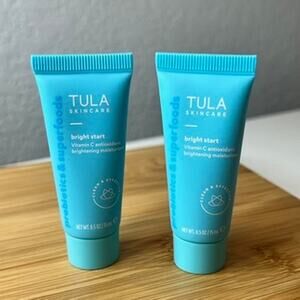 Tula Skincare Bright Start Vitamin C Antioxidant Moisturizer Mini Size Lot of 2